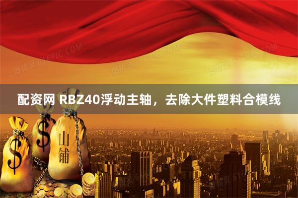 配资网 RBZ40浮动主轴，去除大件塑料合模线