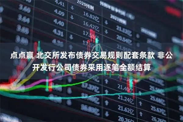 点点赢 北交所发布债券交易规则配套条款 非公开发行公司债券采用逐笔全额结算